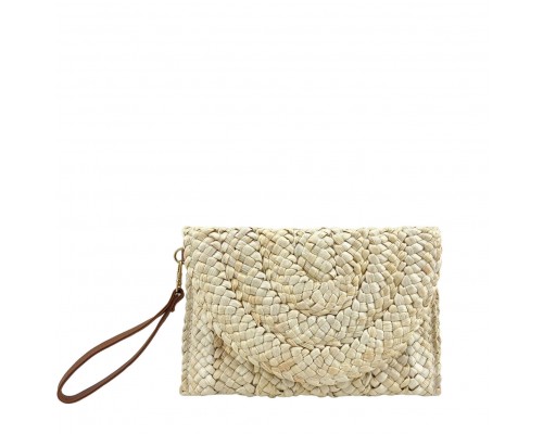 Bolso Cartera Sobre Rafia De Mano Y Hombro 